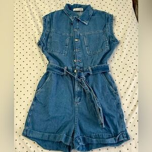 Denim Romper
